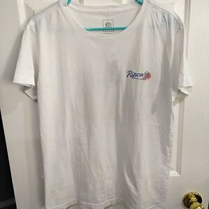 Rip Curl White Short Sleeve Tee Classic Crew Neck. NWT